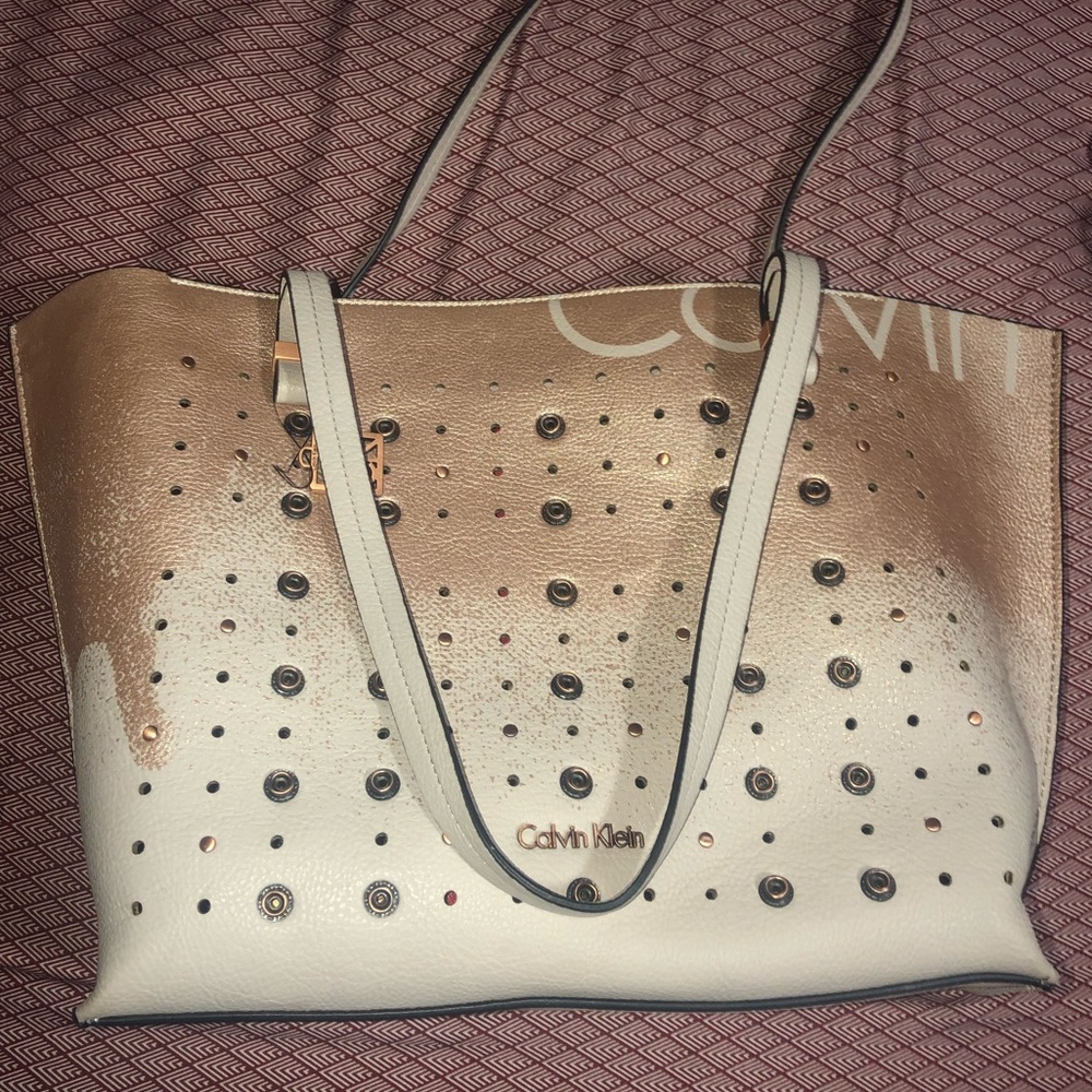 Calvin Klein blush shoulder purse